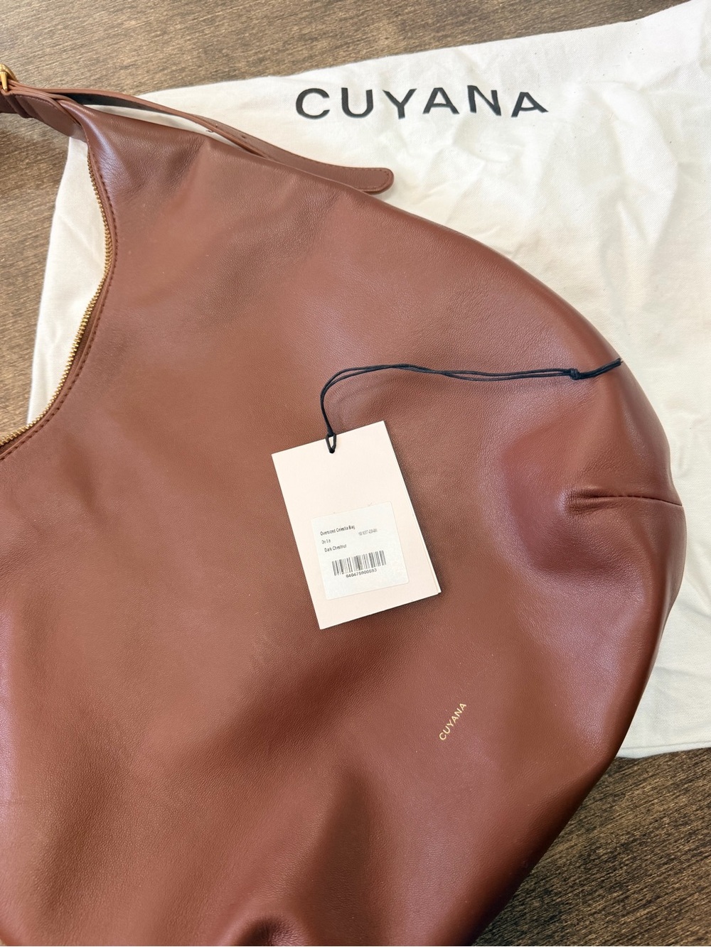 Cuyana Brown Leather Shoulder Bag